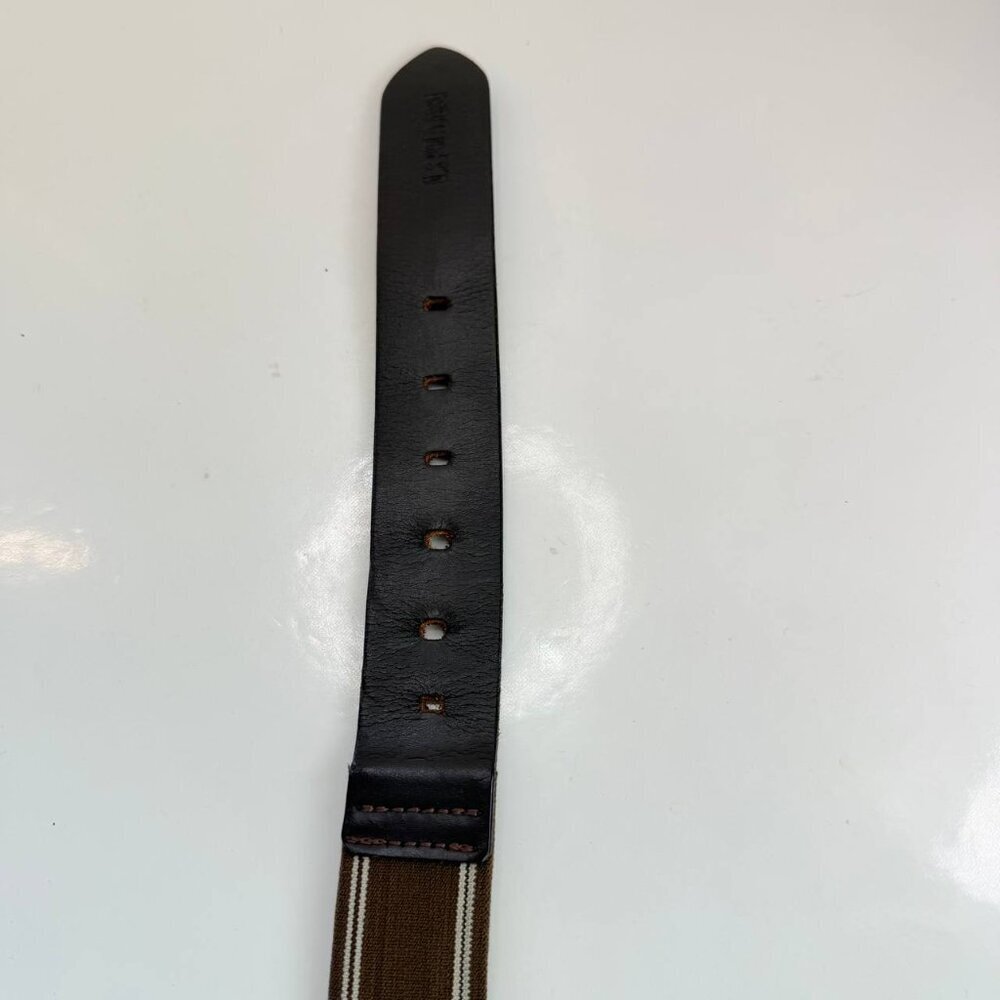 Men’s U.S. Polo Assn. Leather & Canvas Belt - Size 32 - Picture 10 of 13